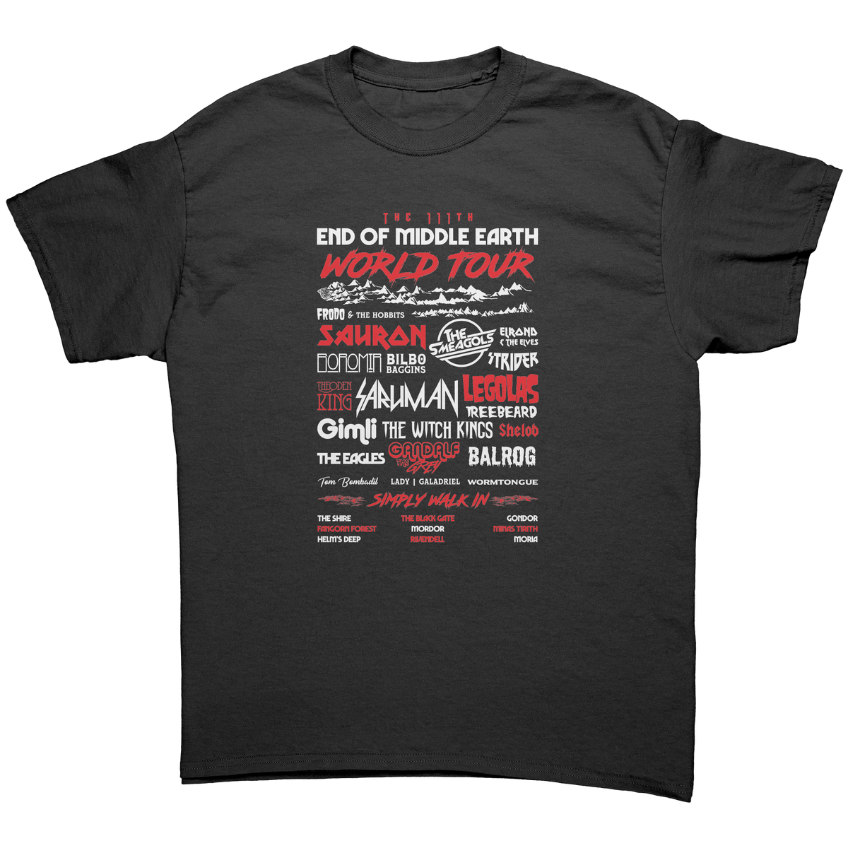 LORD OF THE RINGS END OF MIDDLE EARTH TOUR HEAVY METAL TURBO TEE! TURBO COMICS