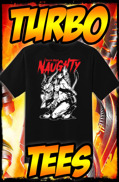 KRAMPUS - NAUGHTY KRAMPUS - NEW POP TURBO TEE!