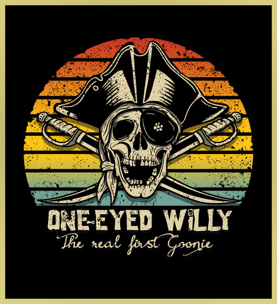 GOONIES - ONE-EYE'D WILLIE - NEW POP TURBO TEE!