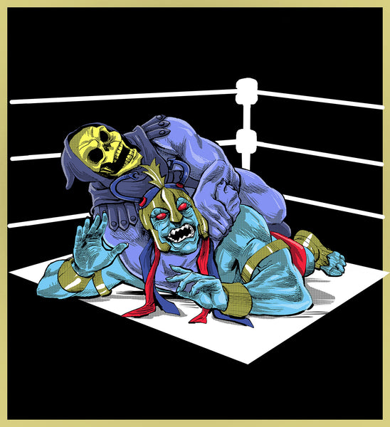 SKELETOR - WRESTLING - NEW POP TURBO TEE!