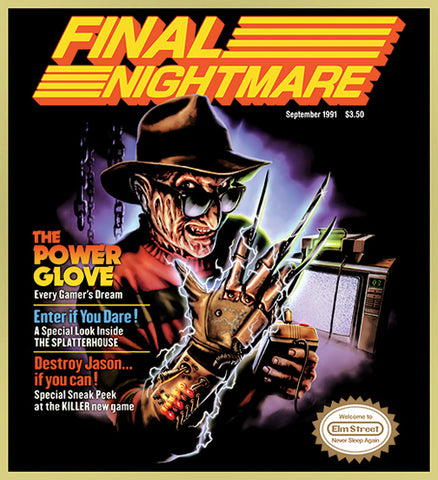 NIGHTMARE ON ELM STREET - FINAL NIGHTMARE - NES POWER TURBO TEE!