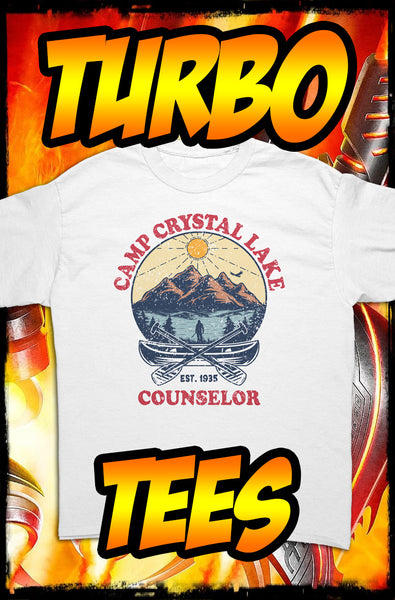 JASON - CAMP CRYSTAL LAKE COUNSELOR - WHITE - NEW POP TURBO TEE!