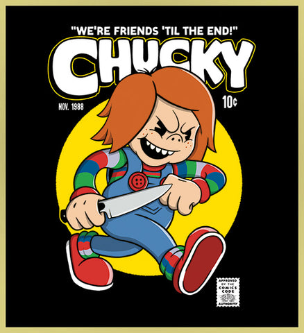 CHUCKY - FRIENDS TILL THE END - NEW POP TURBO TEE!