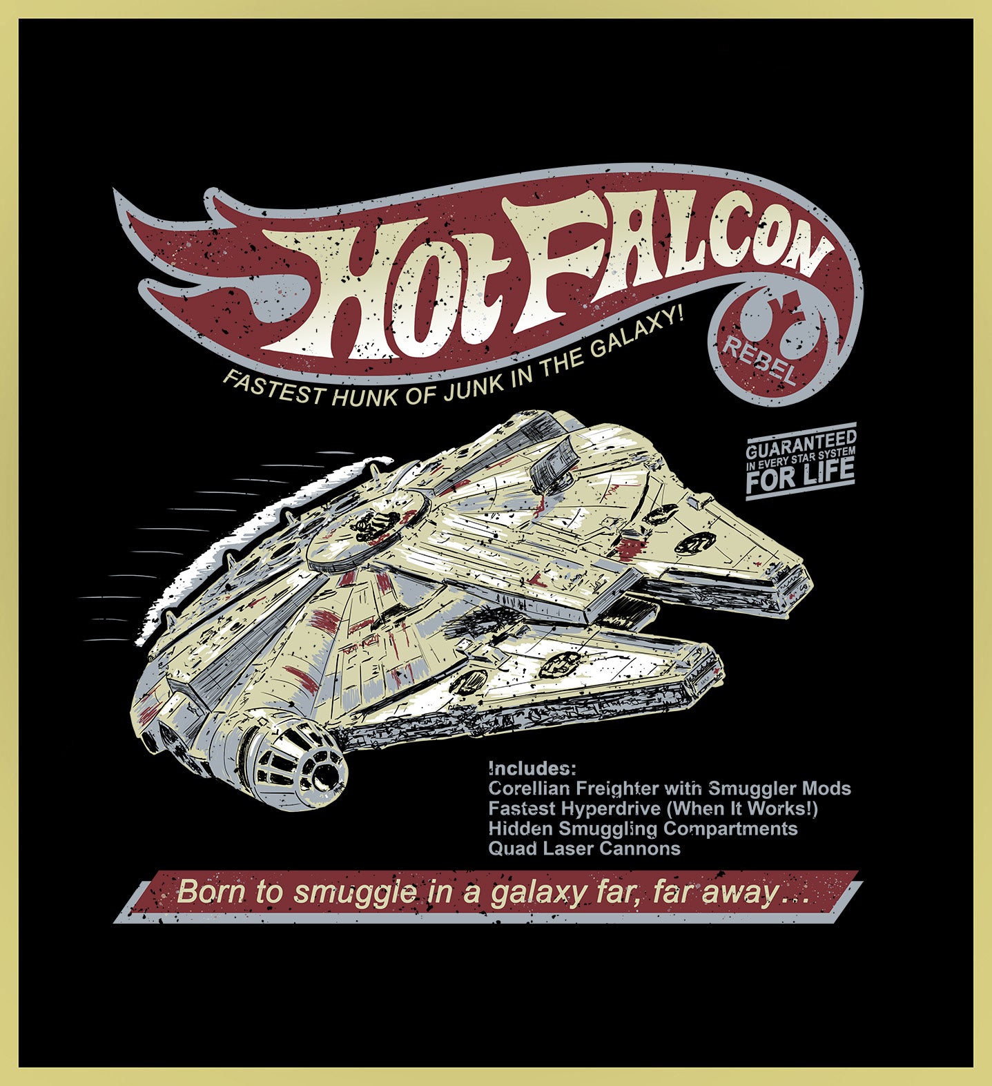 STAR WARS - HOT FALCON - NEW POP TURBO TEE!