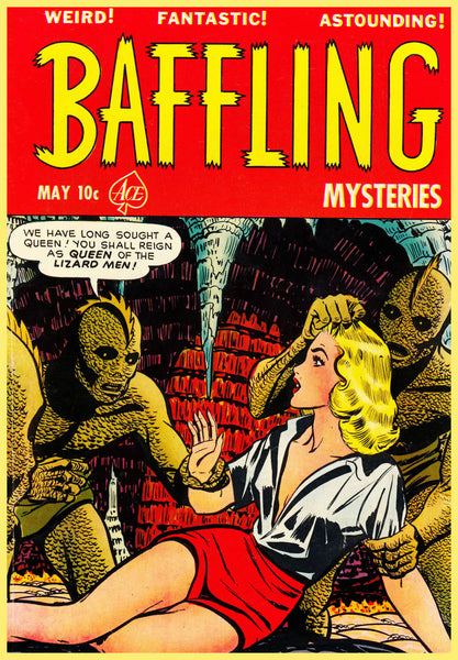 BAFFLING MYSTERIES #8 1952 - GOLDEN AGE TURBO TEE!