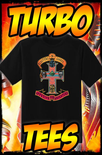 MANDALORIAN - BLASTERS N' SABRES - HEAVY METAL TURBO TEE!