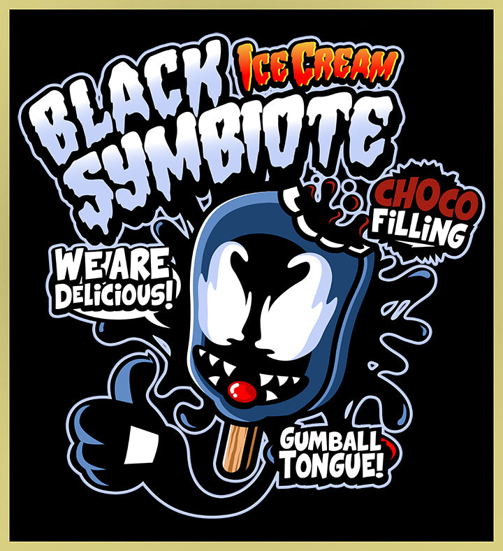 VENOM - BLACK SYMBIOTE ICE CREAM - NEW POP TURBO TEE!