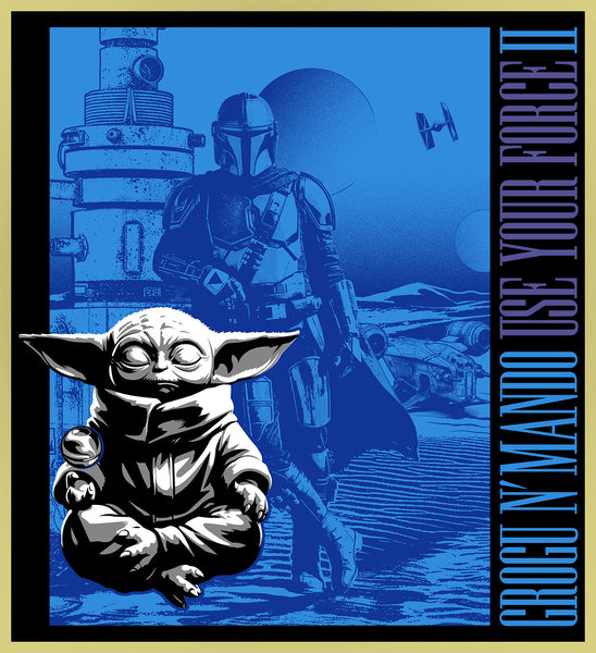 GROGU N' MANDO - USE  YOUR FORCE II - HEAVY METAL TURBO TEE!