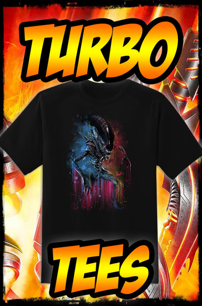 ALIEN - WATERCOLOR - NEW POP TURBO TEE!