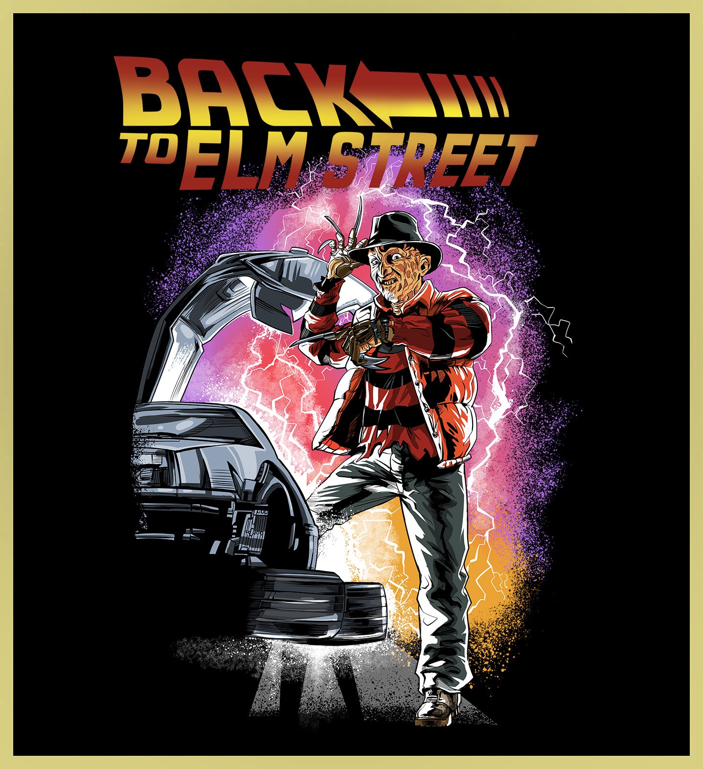 BACK TO ELM STREET - FREDDY KRUEGER - NEW POP TURBO TEE!