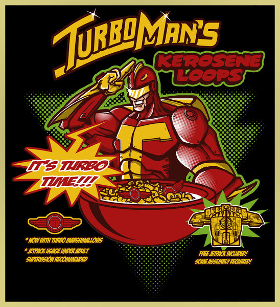 TURBO MAN - KEROSENE LOOPS - NEW POP TURBO TEE!