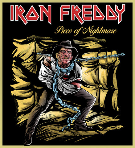 IRON FREDDY - NIGHTMARE ON ELM STREET & IRON MAIDEN - HEAVY METAL TURBO TEE!