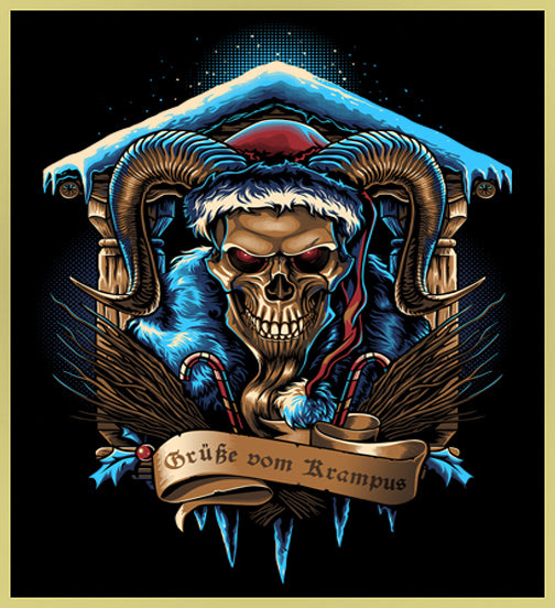 KRAMPUS - GREETINGS FROM KRAMPUS - NEW POP TURBO TEE!