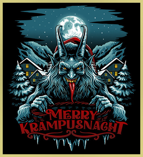 KRAMPUS - MERRY KRAMPUSNACHT - NEW POP TURBO TEE!