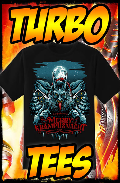 KRAMPUS - MERRY KRAMPUSNACHT - NEW POP TURBO TEE!