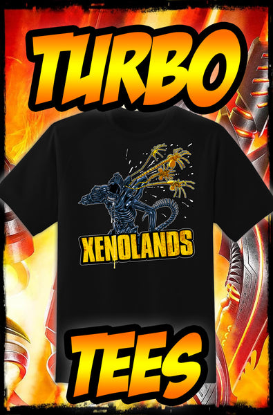 XENOLANDS - ALIEN BORDERLANDS - NEW POP TURBO TEE!