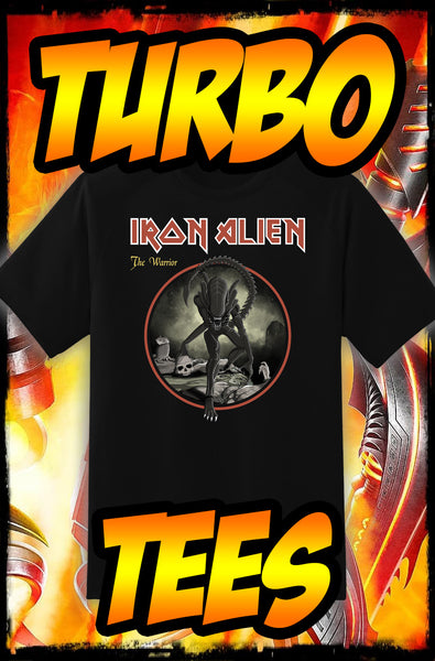 IRON ALIEN - THE WARRIOR - HEAVY METAL TURBO TEE!