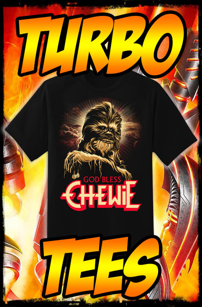 GOD BLESS CHEWIE - OZZY TRIBUTE - HEAVY METAL TURBO TEE!