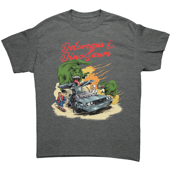 BACK TO THE FUTURE - DELOREANS & DINOSAURS - NEW POP TURBO TEE!