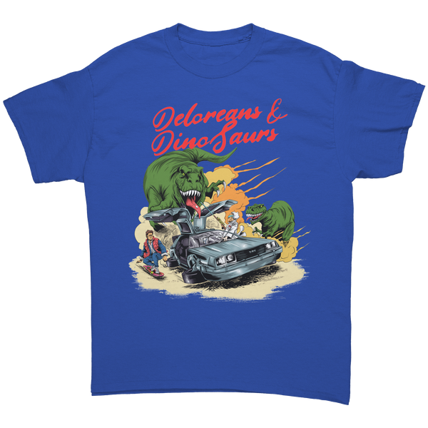 BACK TO THE FUTURE - DELOREANS & DINOSAURS - NEW POP TURBO TEE!
