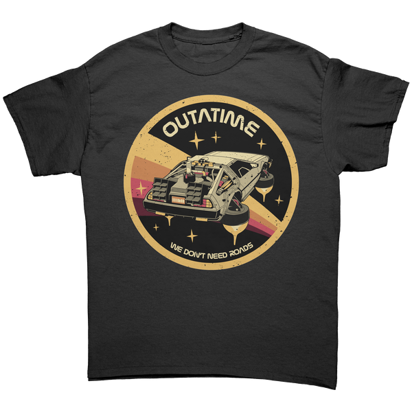 BACK TO THE FUTURE - WE DON'T NEED ROADS - NEW POP TURBO TEE!