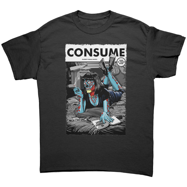THEY LIVE - CONSUME / PULP FICTION - NEW POP TURBO TEE!