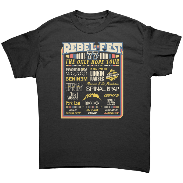 REBEL FEST '77 - THE ONLY HOPE TOUR - HEAVY METAL TURBO TEE!