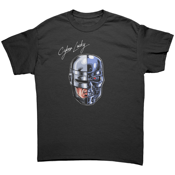 ROBOCOP VS. TERMINATOR - CYBER LUCKY - NEW POP TURBO TEE!