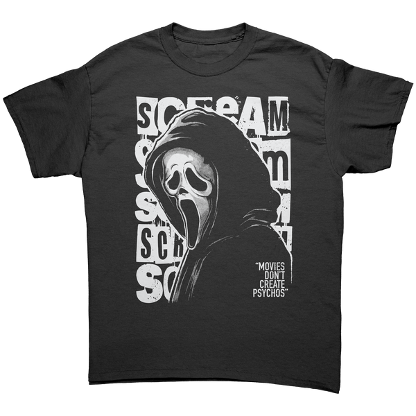 SCREAM - MOVIE'S DON'T CREATE PSYCHOS - TURBO TEE!