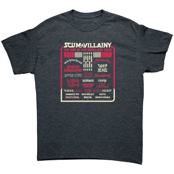 SCUM & VILLAINY - THE END OF THE REBELLION TOUR - HEAVY METAL TURBO TEE!
