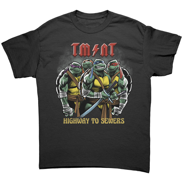 TEENAGE MUTANT NINJA TURTLES - HIGHWAY TO SEWERS - HEAVY METAL TURBO TEE!