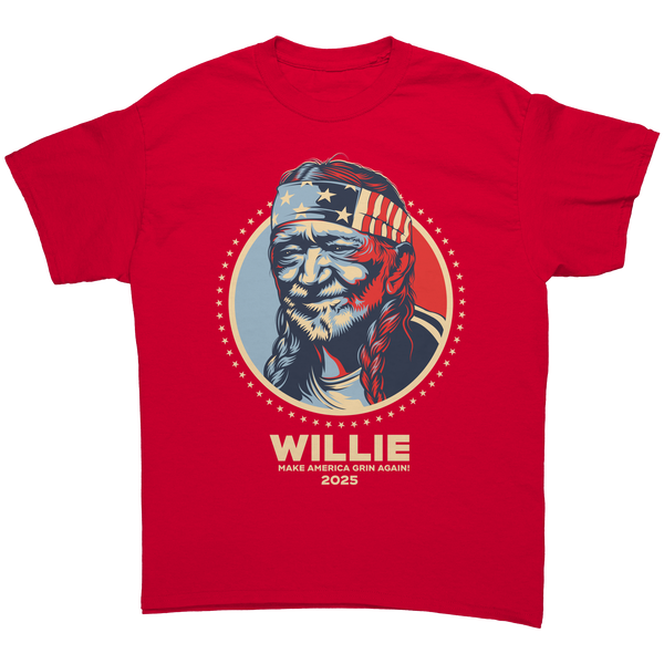 WILLIE NELSON - MAKE AMERICA GRIN AGAIN - TURBO TEE!