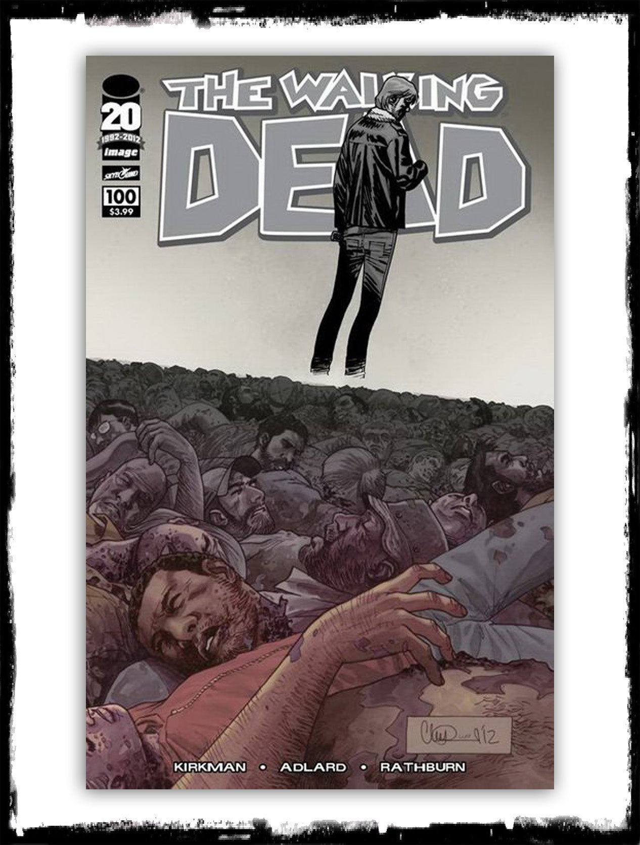 WALKING DEAD - #100 1ST NEGAN & LUCILLE - CHARLIE ADLARD WRAPAROUND COVER (2012 - NM)