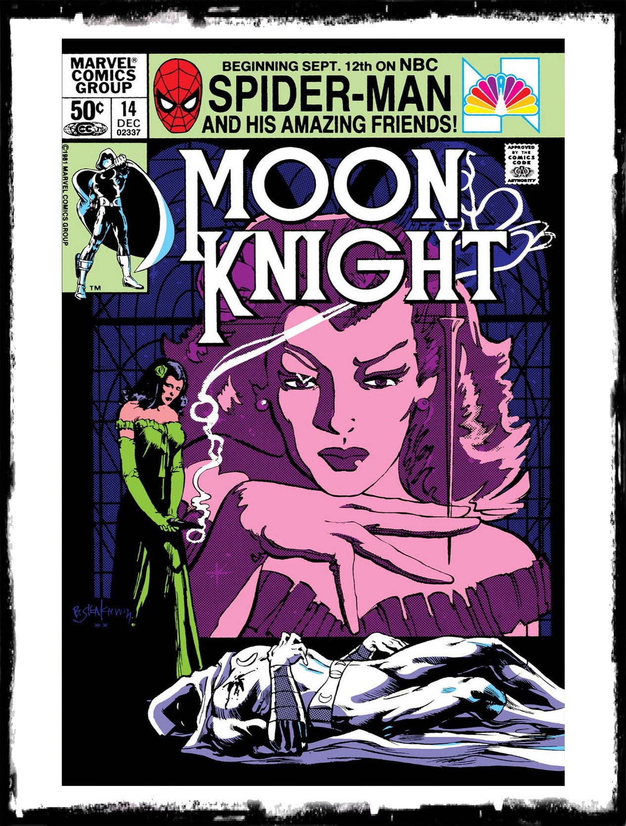 MOON KNIGHT - #14 1ST APP OF STAINED GLASS SCARLET (1981 - VF+)