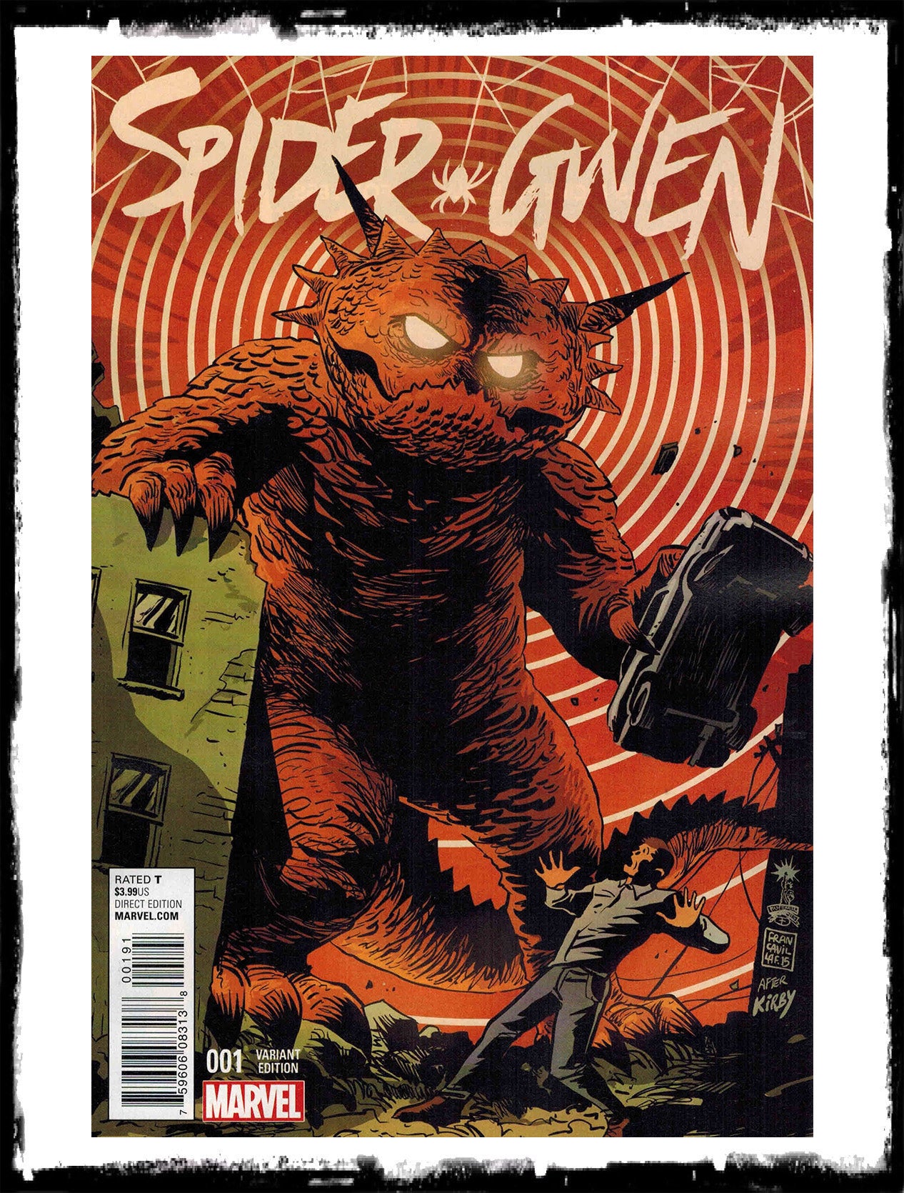 SPIDER-GWEN - #1 FRANCESCO FRANCAVILLA 1:10 KIRBY MONSTER VARIANT (2015 - NM)