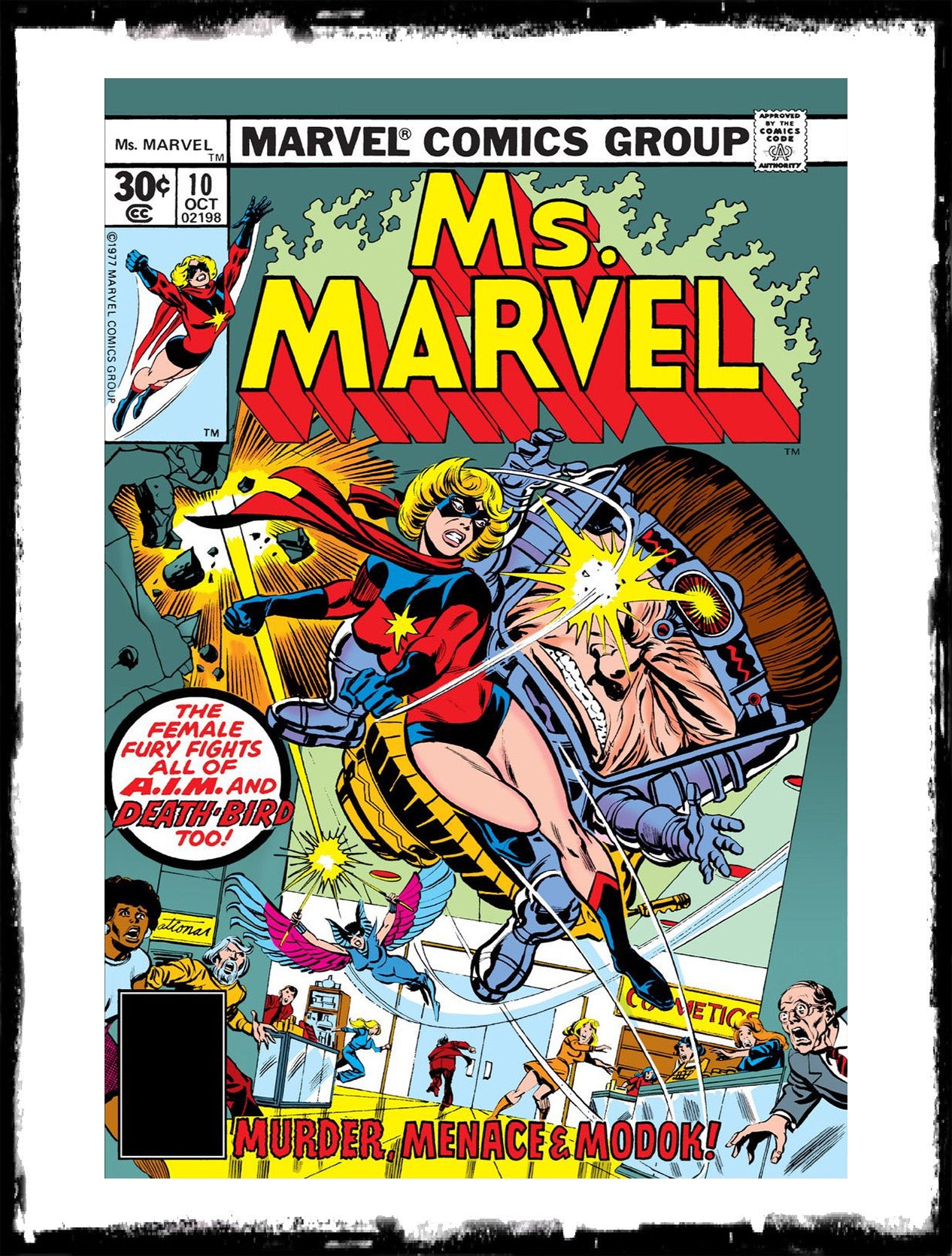 MS. MARVEL - #10 "CRY MURDER, CRY M.O.D.O.K." (1977 - FN)
