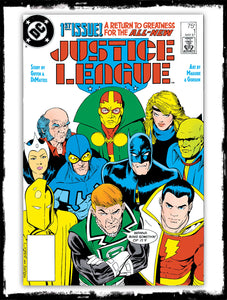 JUSTICE LEAGUE - #1 1ST APP OF MAXWELL LORD (1987 - VF+)
