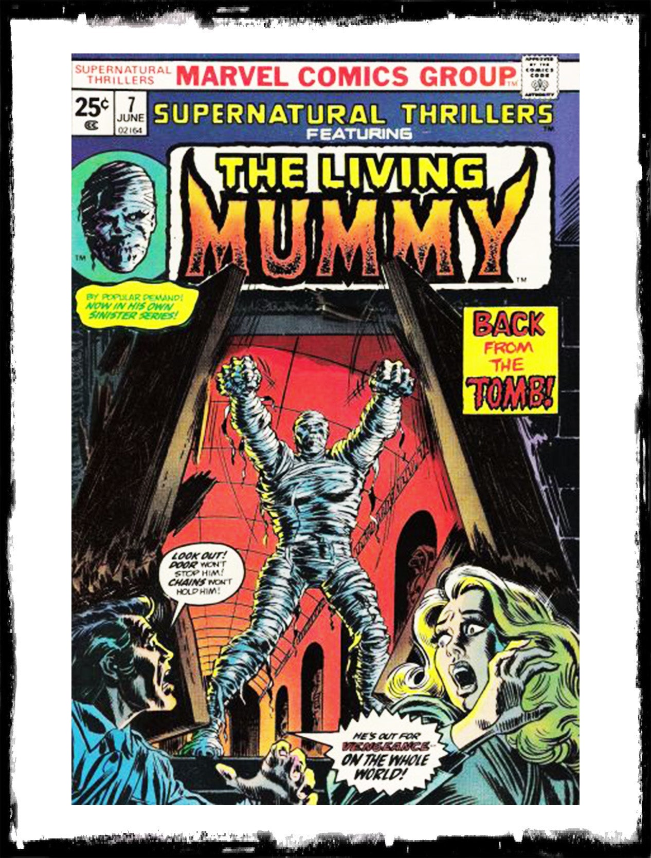 SUPERNATURAL THRILLERS FEAT THE LIVING MUMMY - #7 (1974 - VG/FN)