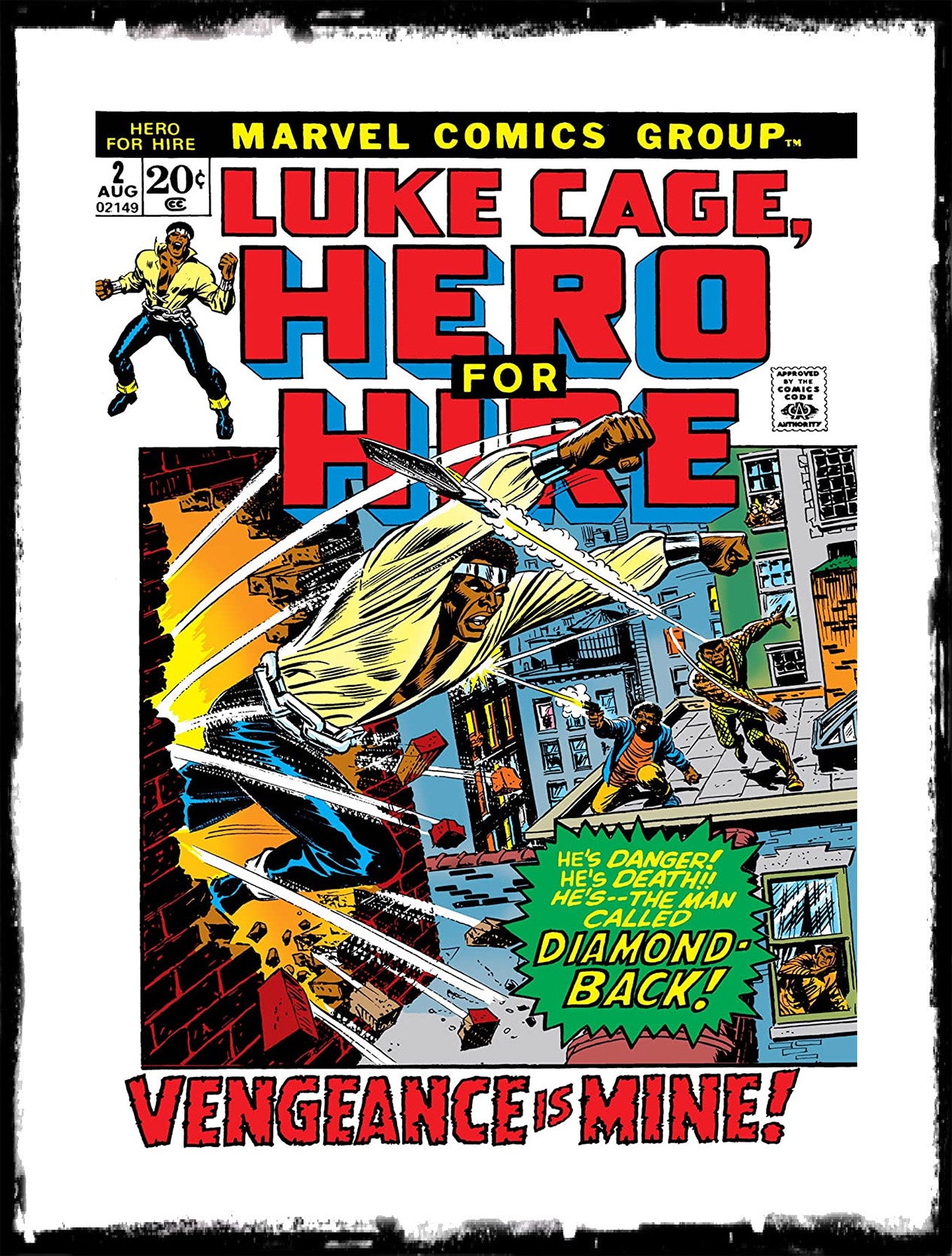 LUKE CAGE: HERO FOR HIRE - #2 2ND APP OF LUKE CAGE (1972 - VF+)