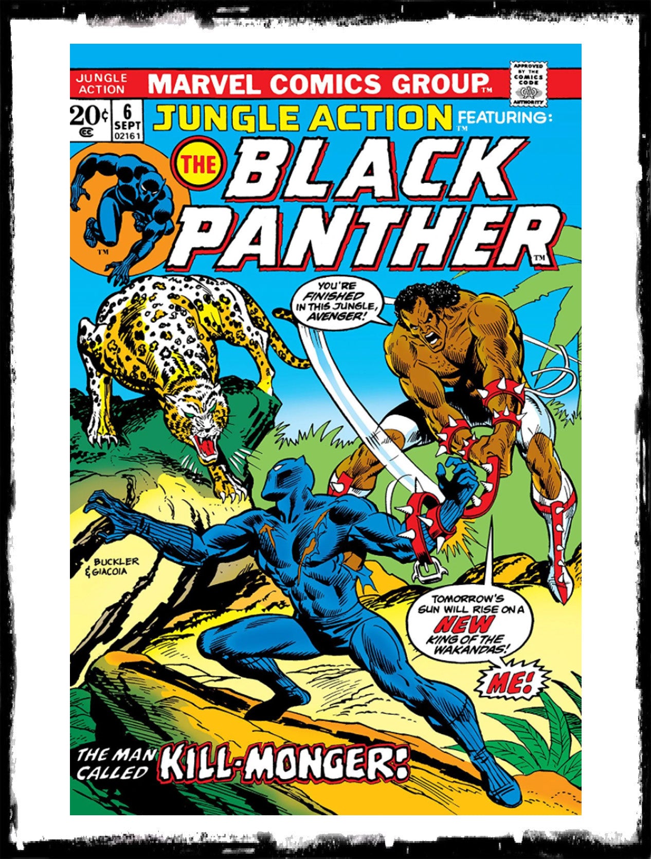 JUNGLE ACTION: FEAT BLACK PANTHER - #6 1ST APP OF KILLMONGER (1973 - VF-/VF)