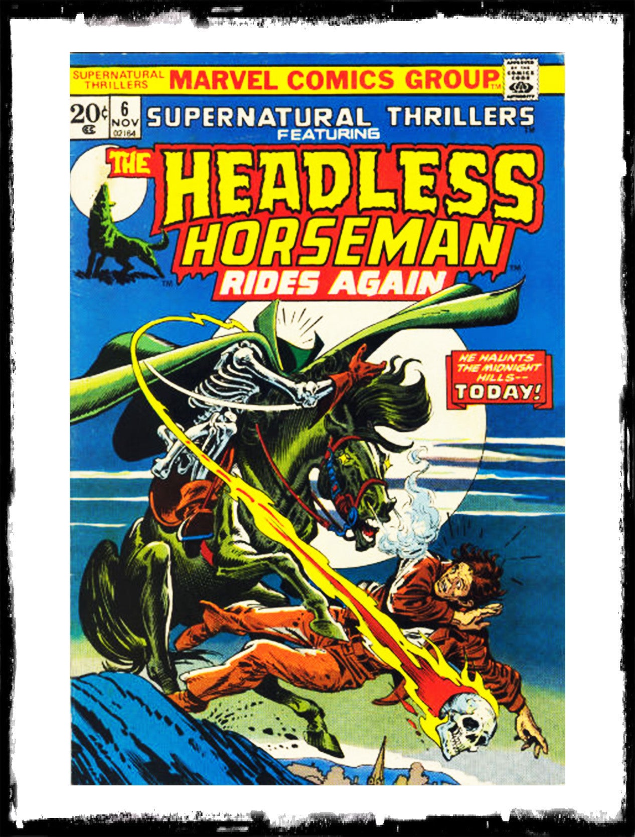 SUPERNATURAL THRILLERS FEAT THE HEADLESS HORSEMAN - #6 (1975 - FN/VF)