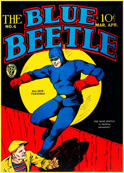 BLUE BEETLE 1939 - #6 GOLDEN AGE TURBO TEE!
