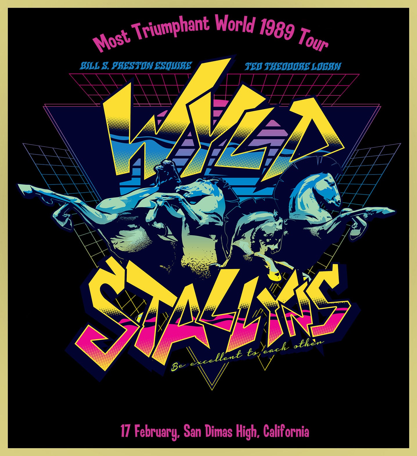 WYLD STALLYNS 1989 TOUR - NEW POP TURBO TEE!
