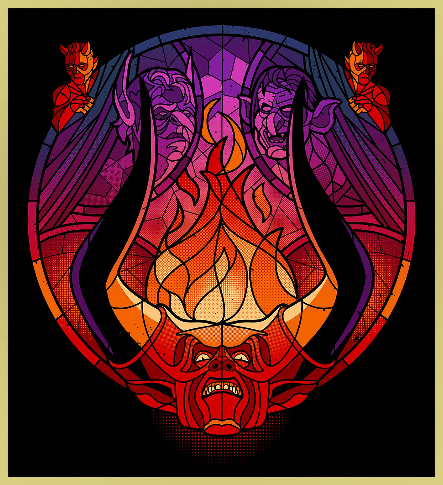 LEGEND - DARKNESS STAINED GLASS - NEW POP TURBO TEE!