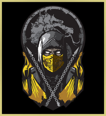 MORTAL KOMBAT - SCORPION ART - NEW POP TURBO TEE!