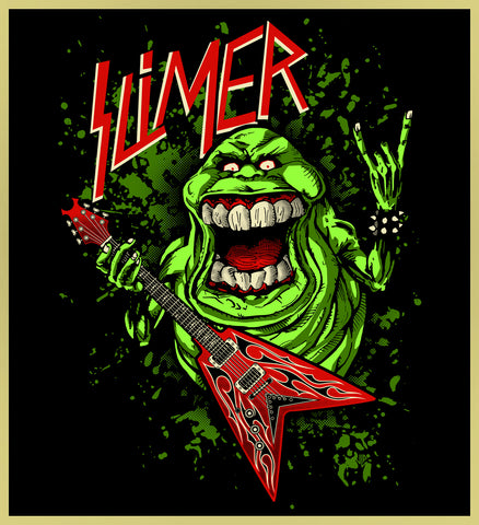 SLIMER GHOSTBUSTERS - SLAYER HEAVY METAL TURBO TEE!