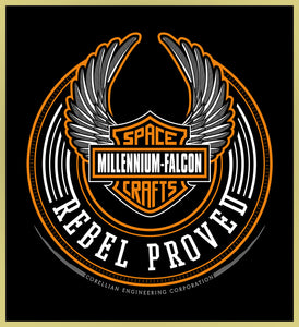 MILLENNIUM FALCON - REBEL PROVED / HARLEY DAVIDSON TURBO TEE!
