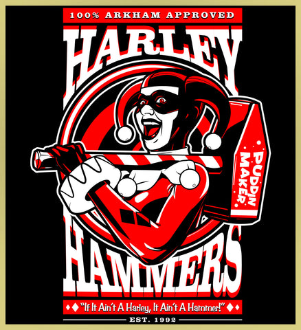 HARLEY QUINN - HARLEY'S HAMMERS - NEW POP TURBO TEE!