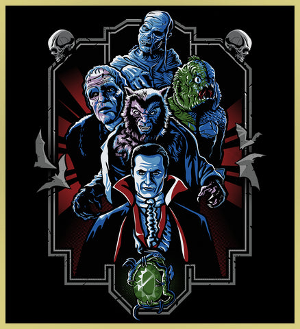 UNIVERSAL MONSTERS - ENTER THE MONSTERS - NEW POP TURBO TEE!