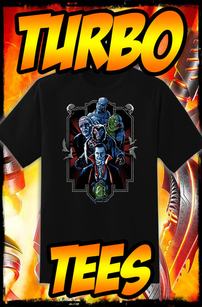 UNIVERSAL MONSTERS - ENTER THE MONSTERS - NEW POP TURBO TEE!